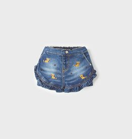 Mayoral Little Girls Animal Denim Trousers