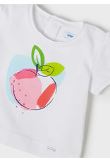 Mayoral White Fruity Printed Short/Shirt Set