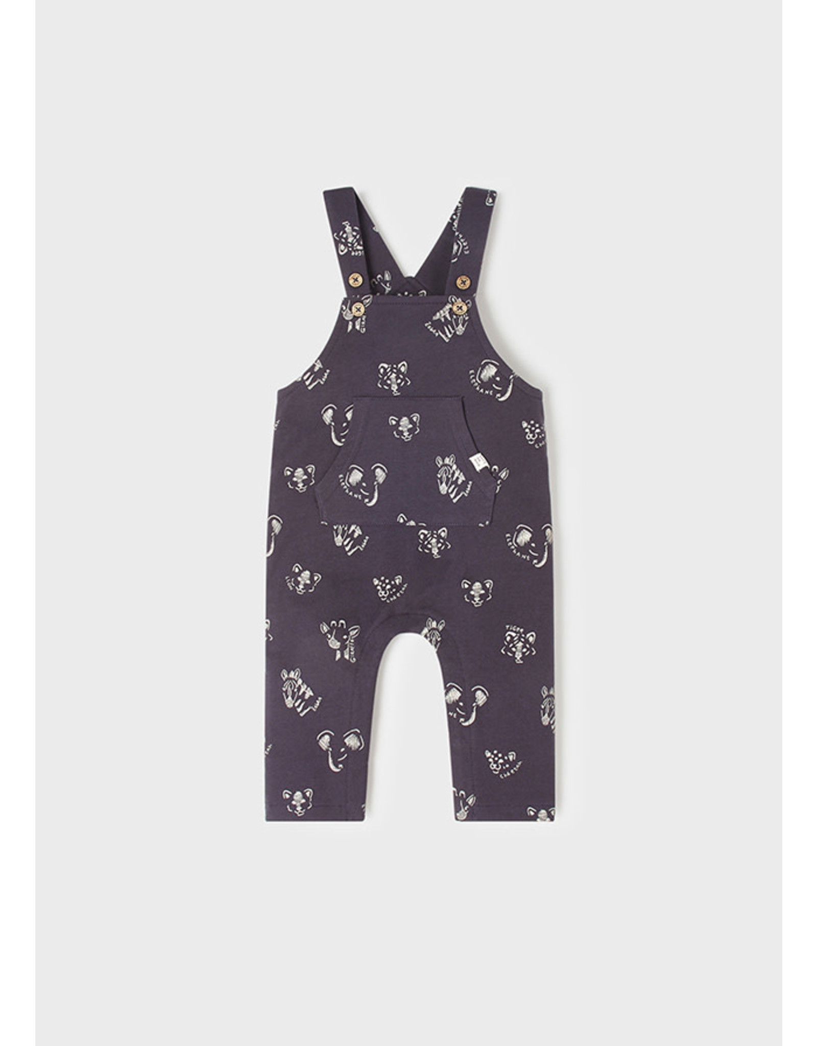 Mayoral Zoo Pattern Knit Overalls