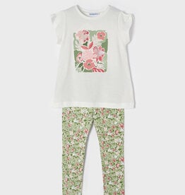 Mayoral Floral Legging & Shirt Set