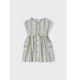 Mayoral Jade Striped Linen Dress