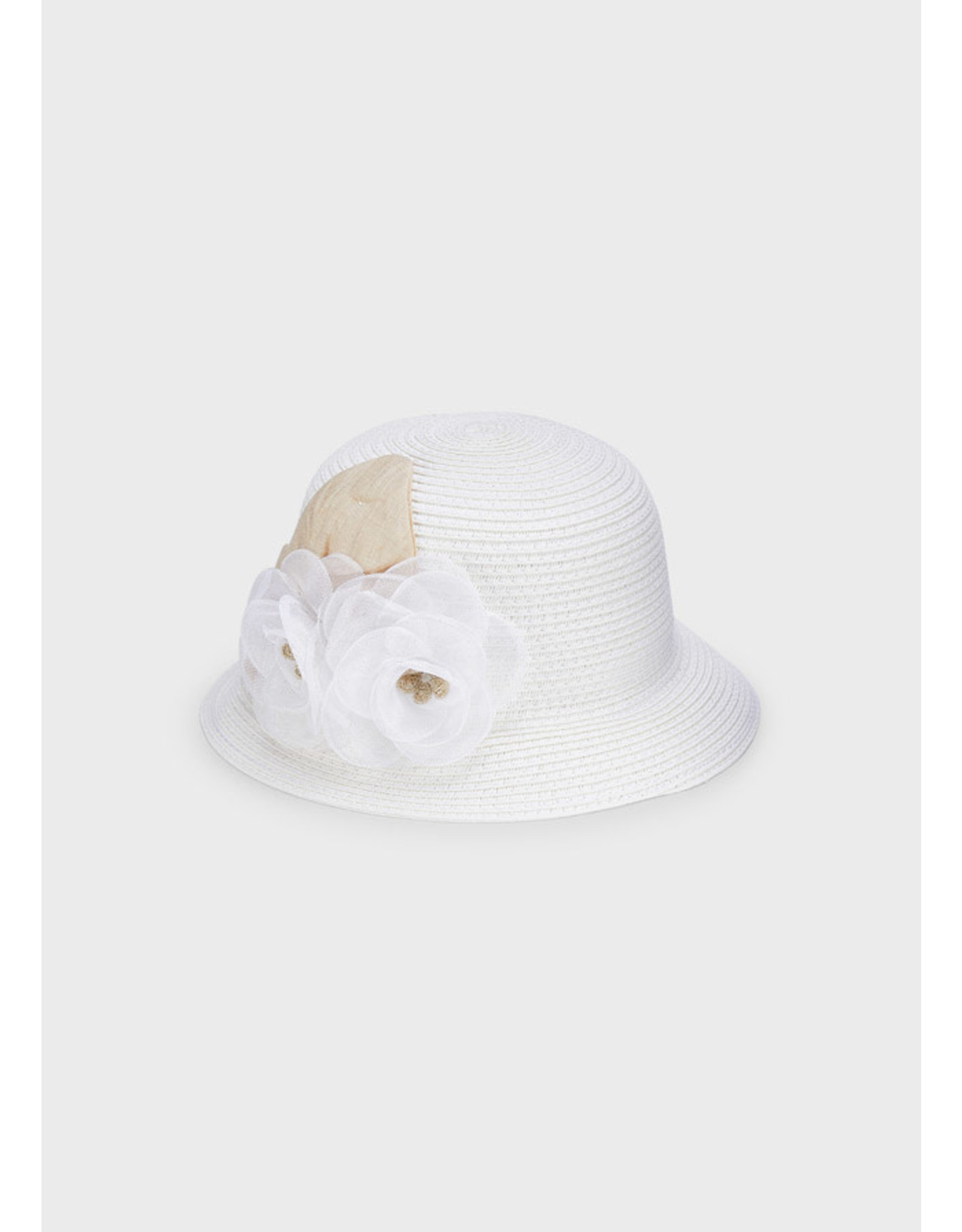 Mayoral White Floral Hat