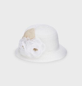 Mayoral White Floral Hat