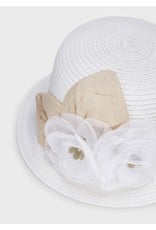 Mayoral White Floral Hat