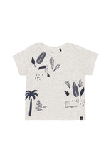 Deux Par Deux Jungle Grey Top & Short Set