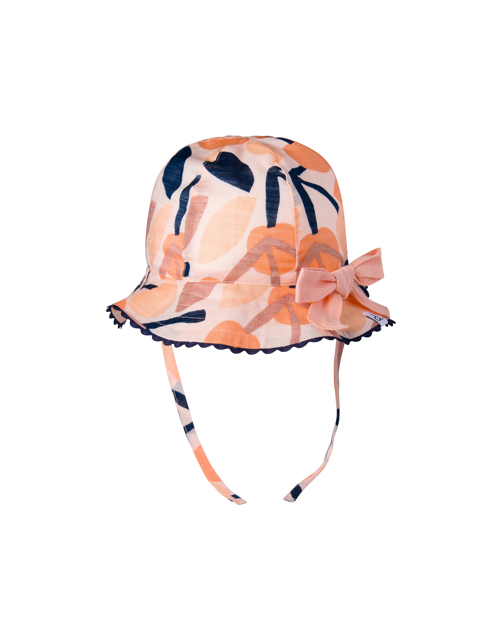 Deux Par Deux Big Cherry Print Hat w/Bow