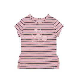 Deux Par Deux Crystal Pink Striped T-Shirt