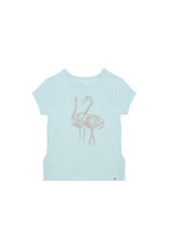 Deux Par Deux Blue Glass Flamingo T-Shirt