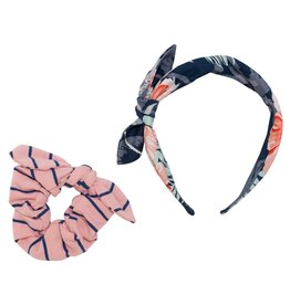 Deux Par Deux Flamingo Scrunchy & Heaband Set