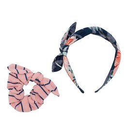 Deux Par Deux Flamingo Scrunchy & Heaband Set