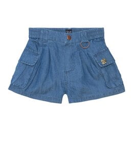 Deux Par Deux Blue Chambray Short w/Cargo Pocket