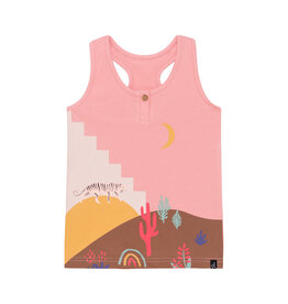 Deux Par Deux Jungle Rose Tank Top