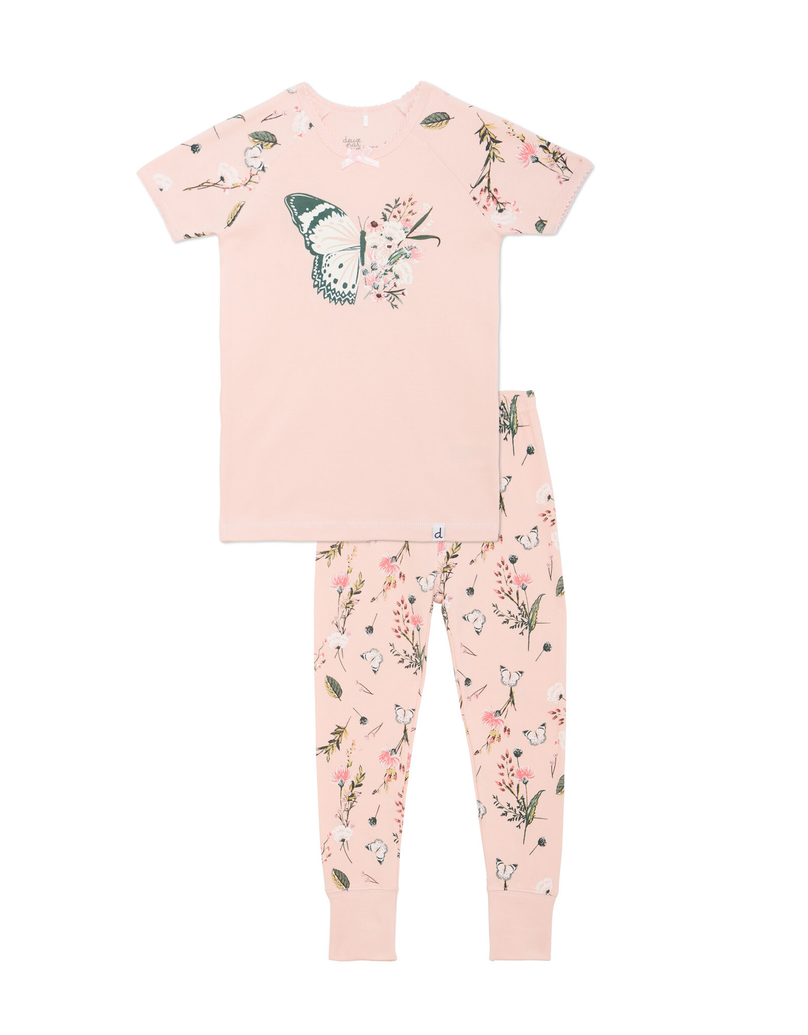 Deux Par Deux Butterfly Two Piece Pajama Set (4)