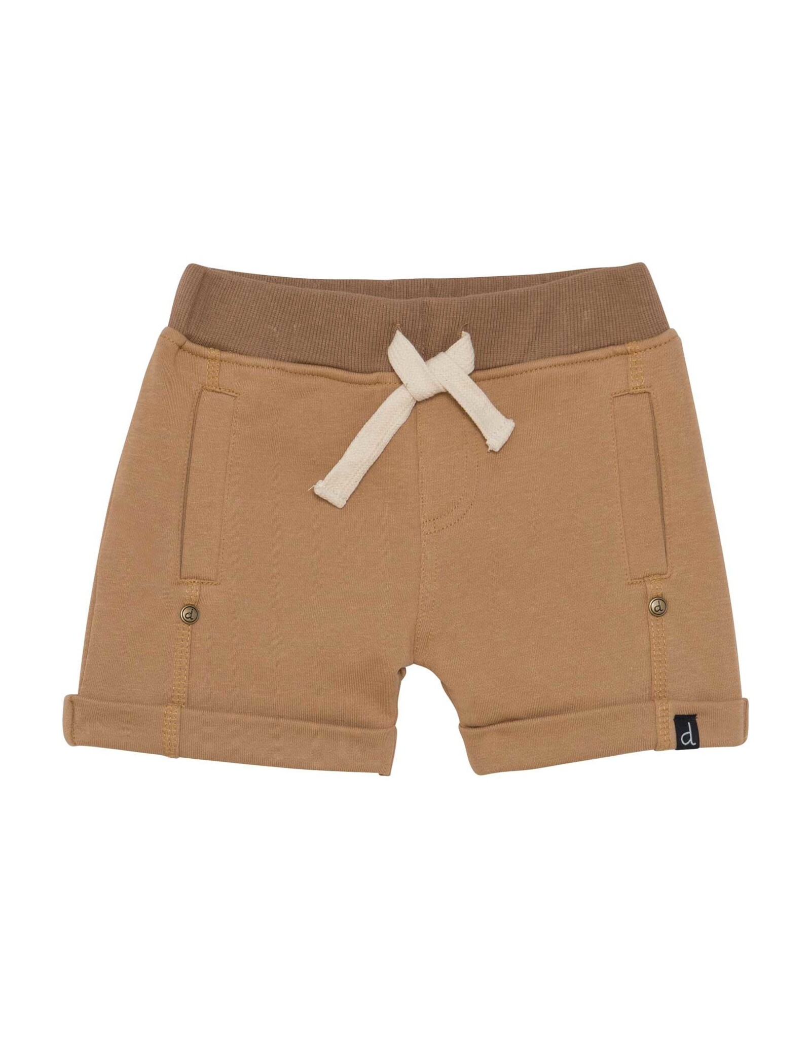 Deux Par Deux Tan French Terry Short