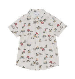 Deux Par Deux Poplin Camping Printed Shirt 18m