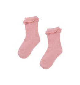 Deux Par Deux Silver Pink Butterfly Socks