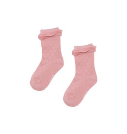 Deux Par Deux Silver Pink Butterfly Socks
