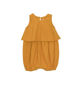 Mabel & Honey Open Hearts Knit Romper in Yellow