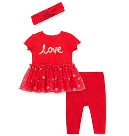 Little Me Love Tulle Dress/Headband Set