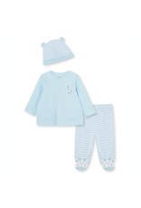 Little Me Soft Sarafi 2 Footies & Hat Set