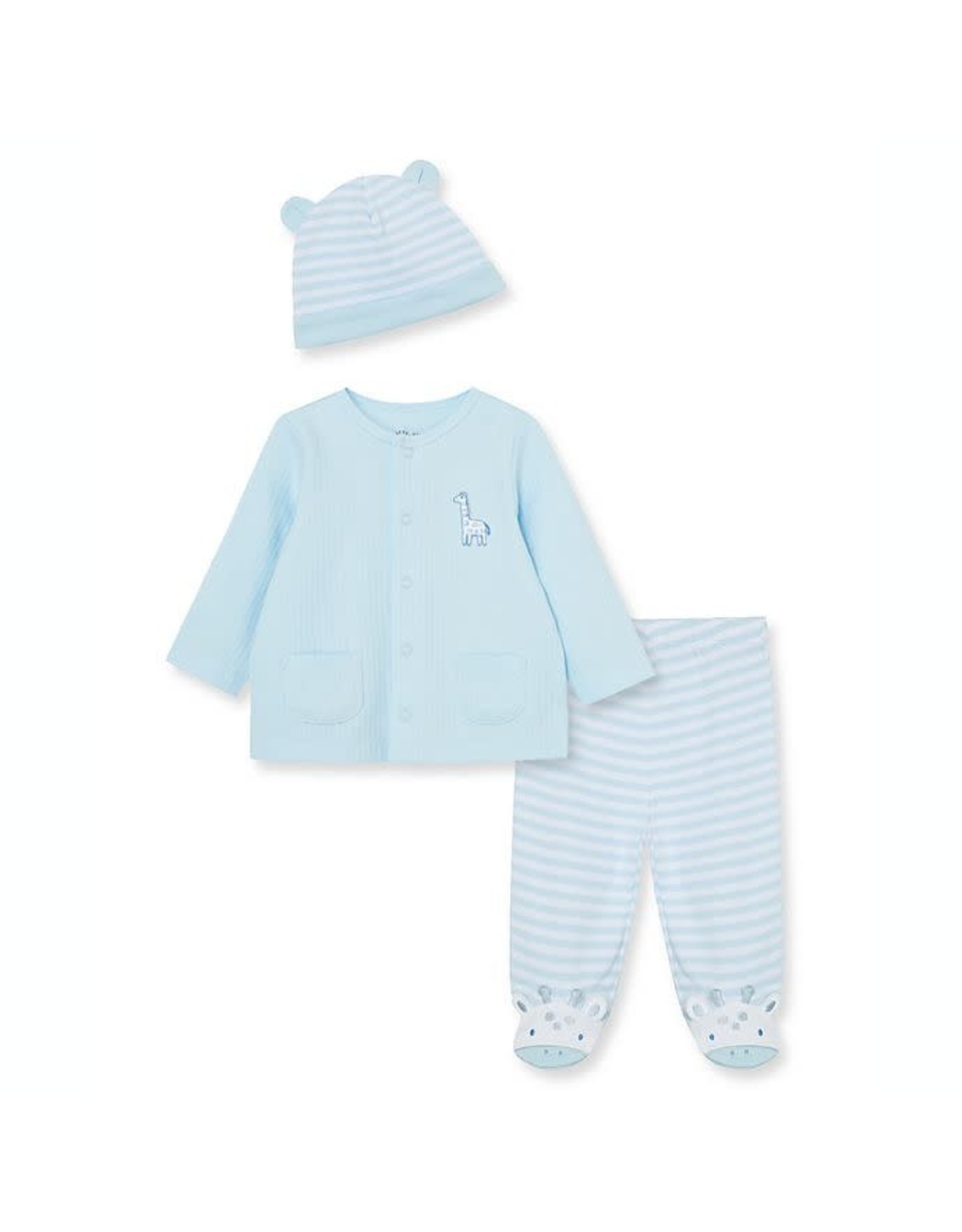 Little Me Soft Sarafi 2 Footies & Hat Set