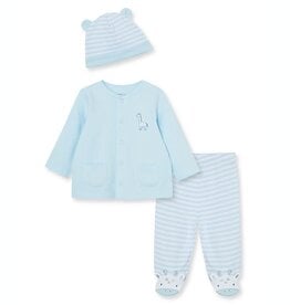 Little Me Soft Sarafi 2 Footies & Hat Set