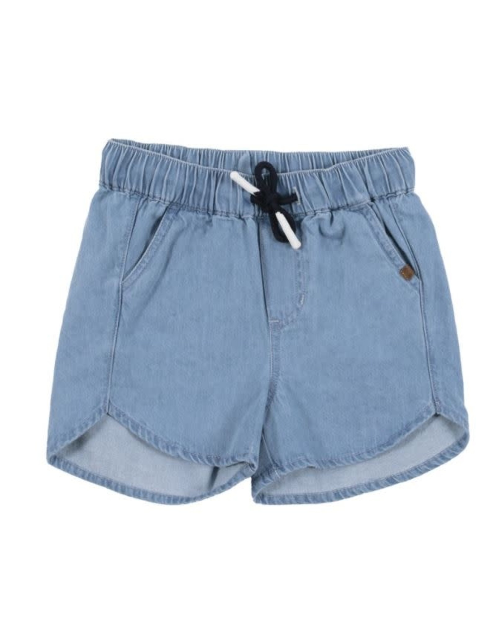 Noruk Denim Blue Tie Waist Shorts