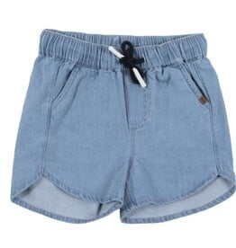 Noruk Denim Blue Tie Waist Shorts