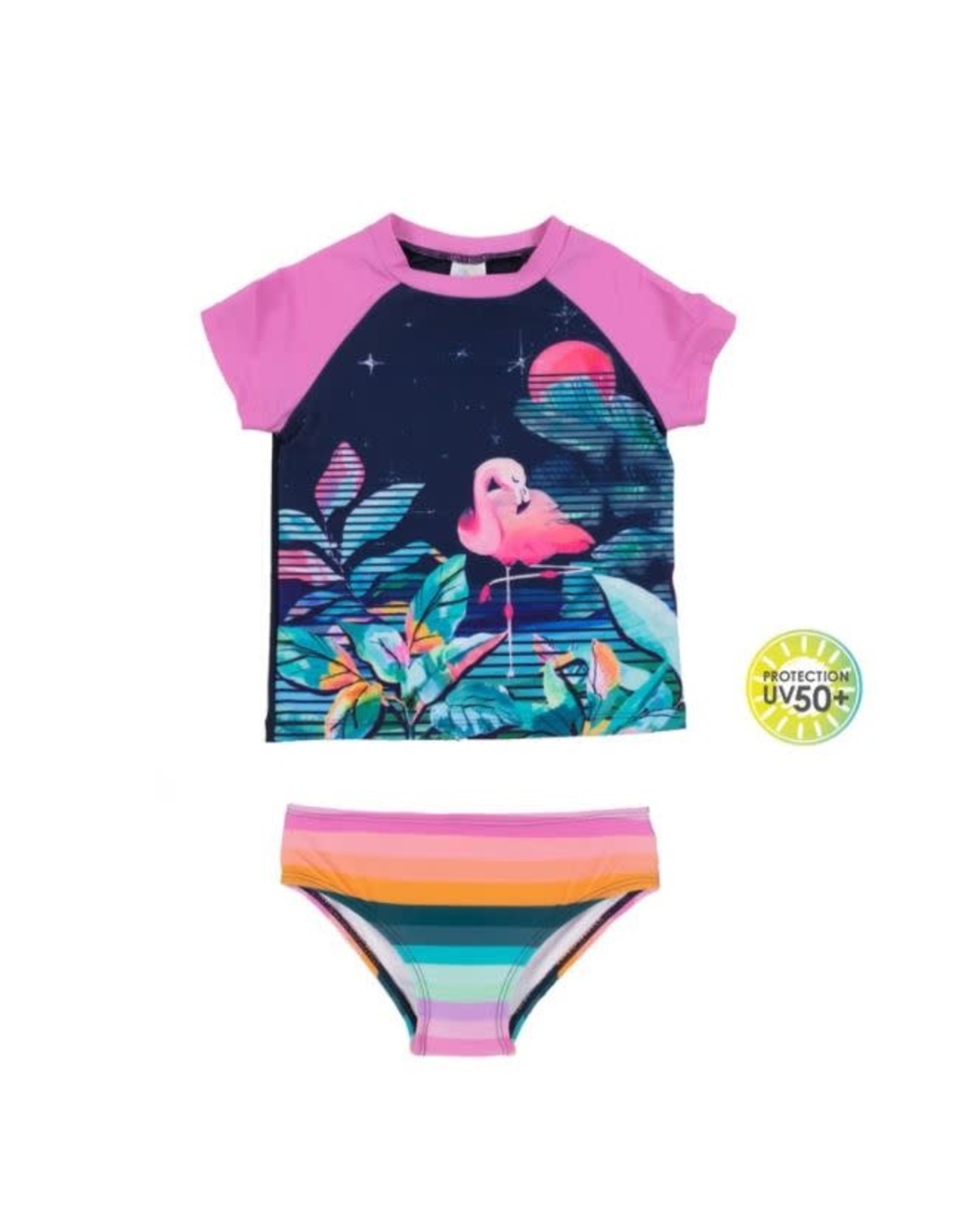 Noruk Flamingo Rashguard Bikini Set