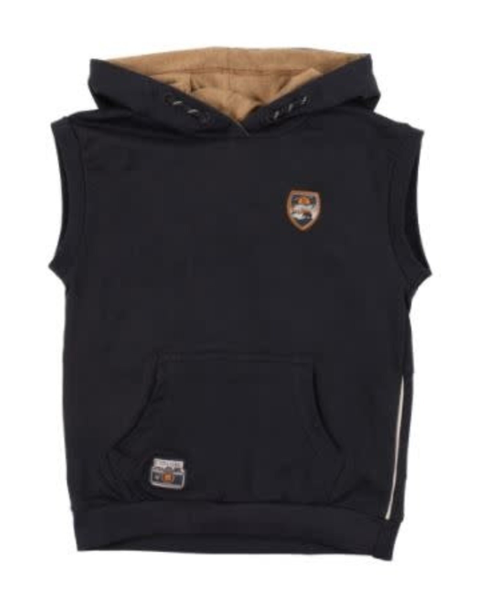 Noruk Charcoal Sleeveless Zip Up Hoodie