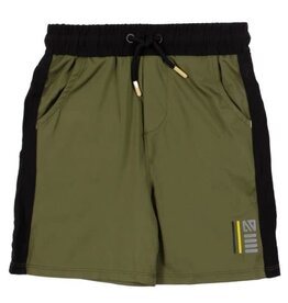 Noruk Khaki Green Athletic Shorts with Tie Waist