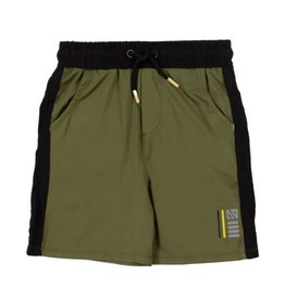 Noruk Khaki Green Athletic Shorts with Tie Waist