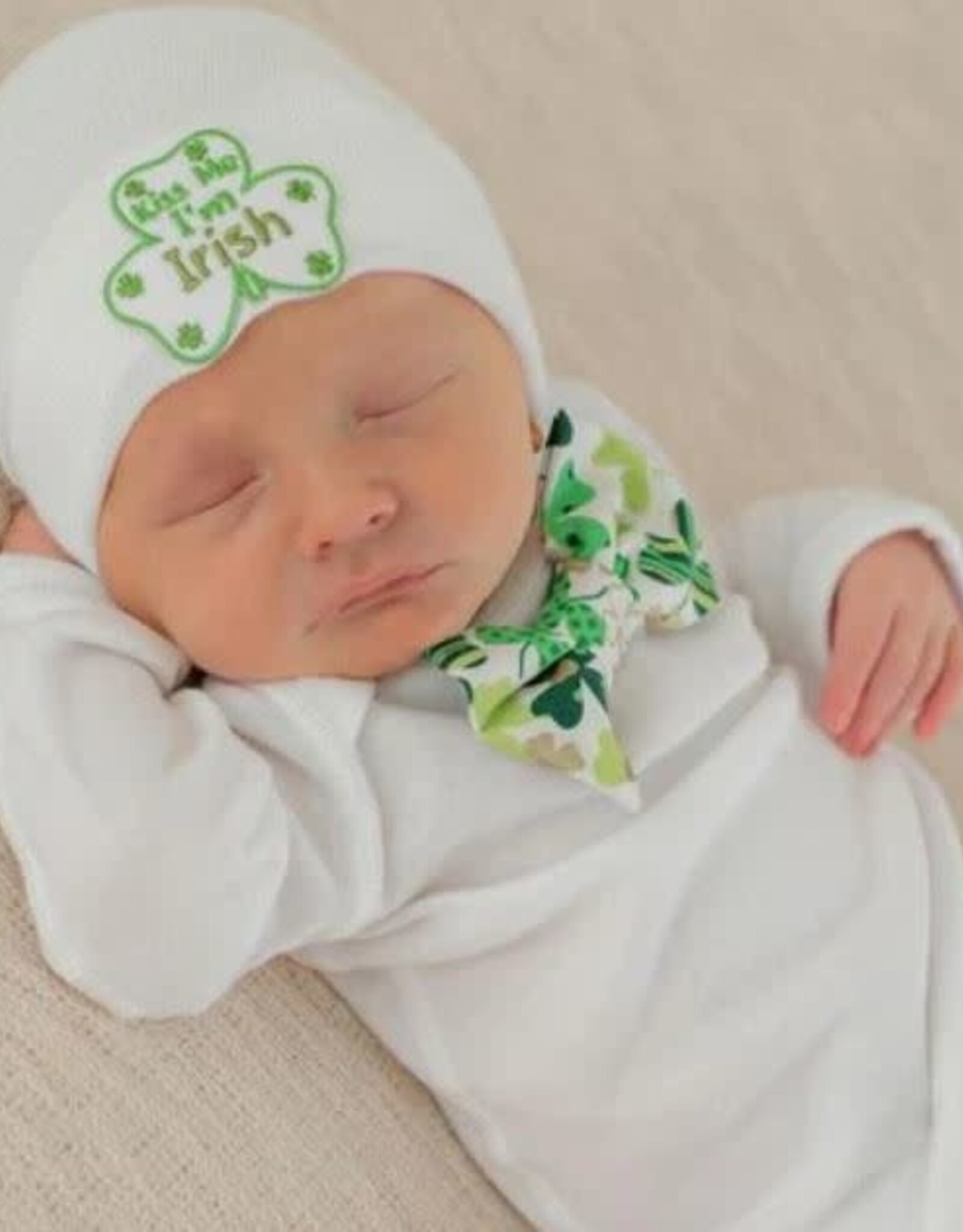 ilybean Nursery Beanie - "Kiss Me I'm Irish"