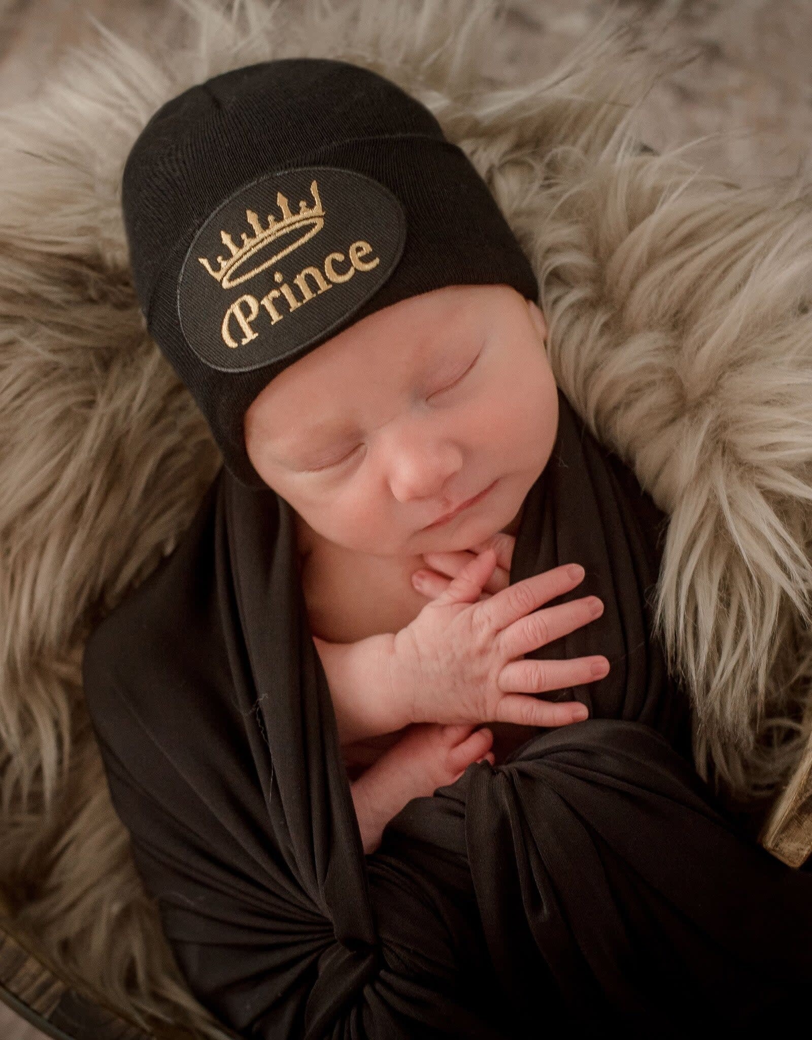 ilybean Nursery Beanie - Gold Prince Patch