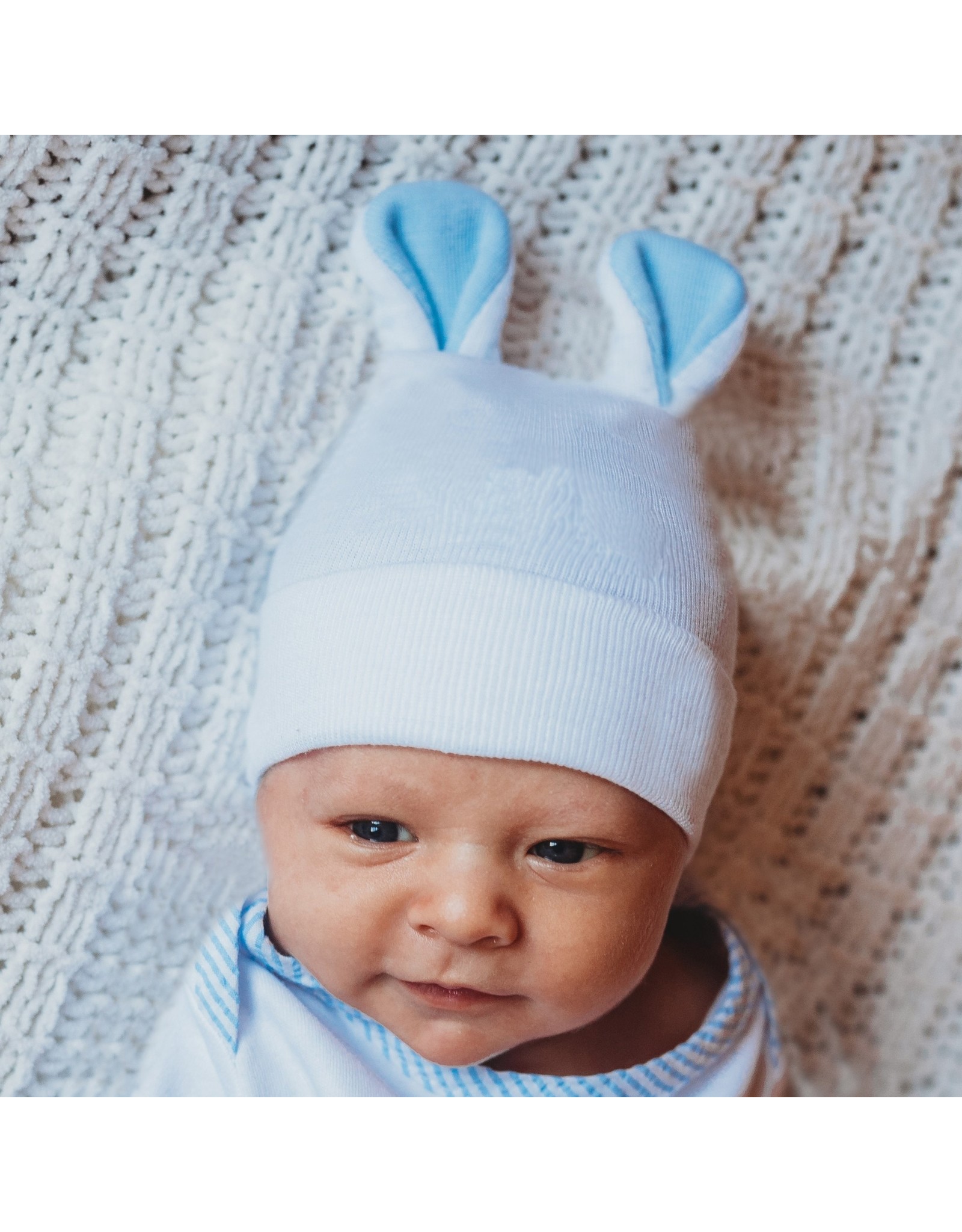 ilybean Nursery Beanie - Blue Bunny Ears
