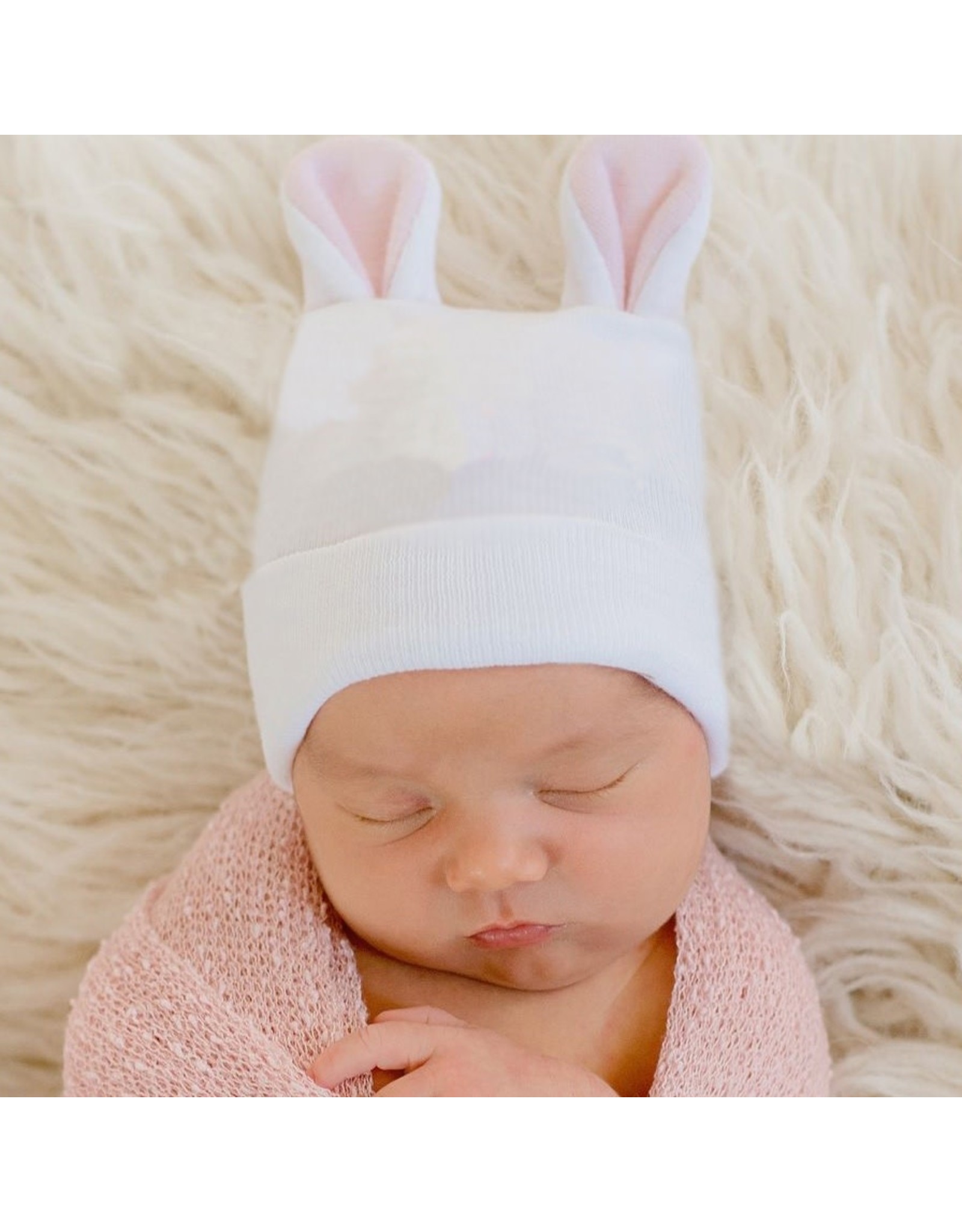ilybean Nursery Beanie - Pink Bunny Ears