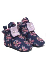 Robeez Navy Flowers Soft Booties