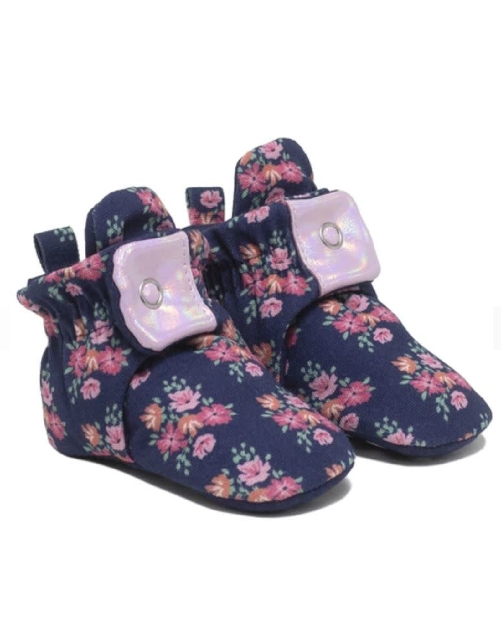 Robeez Navy Flowers Soft Booties