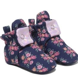 Robeez Navy Flowers Soft Booties