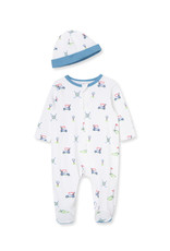 Little Me Golf Zip Up Pajama & Hat
