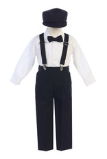 Lito Suspender Pant set with Short Sleeve Shirt