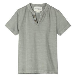 Poppet & Fox Bleach Grey Henley T-Shirt