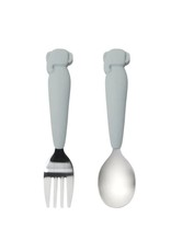 Loulou Lollipop Born to be Wild - Toddler Spoon & Fork Set - Elephant