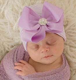 ilybean Nursery Beanie - Purple Ciara Bow