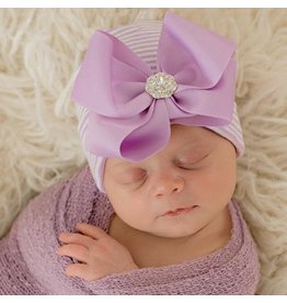 ilybean Nursery Beanie - Purple Ciara Bow