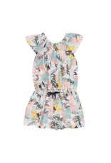 Noruk Live Green Tropical Romper with Tie