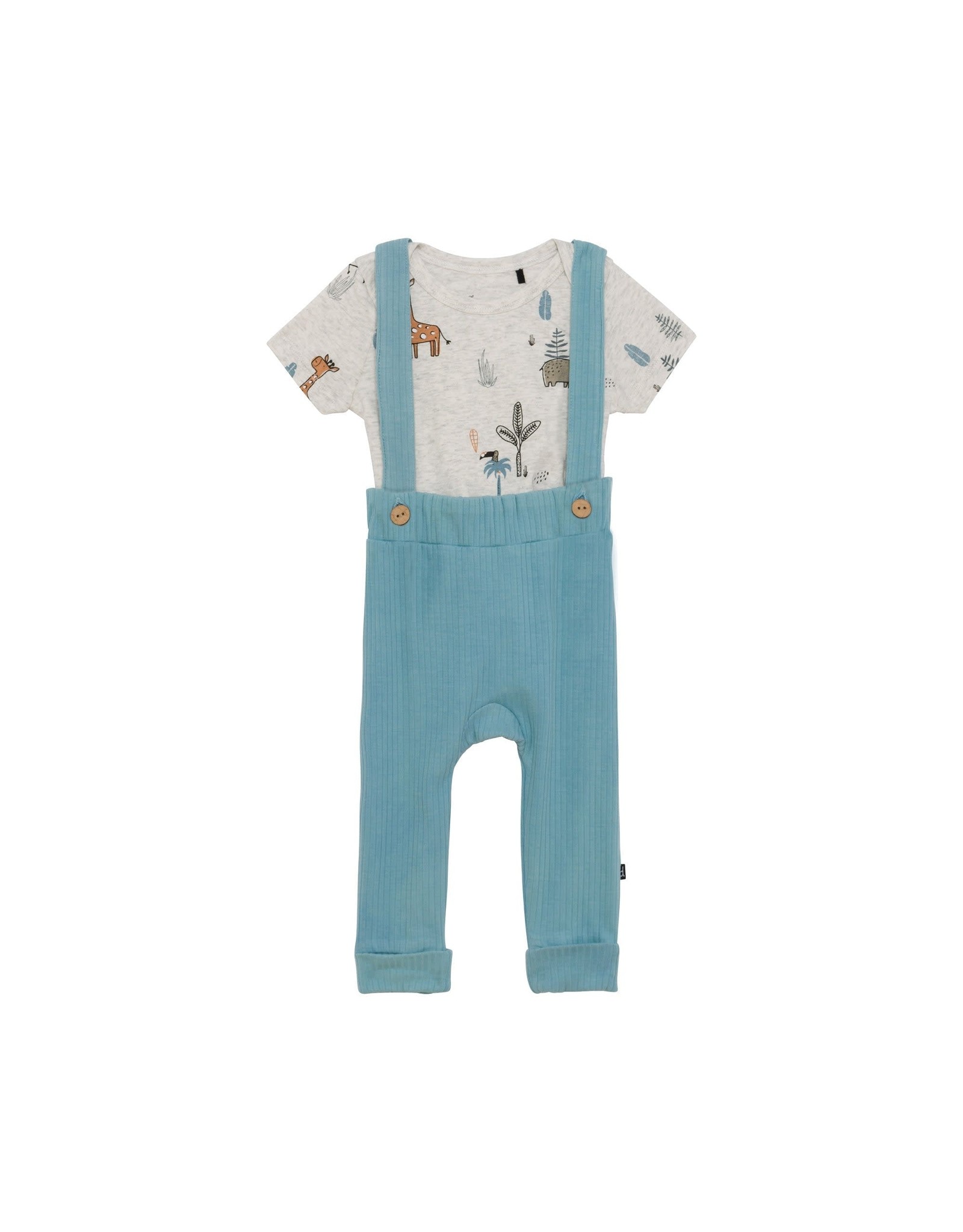 Deux Par Deux Safari Camping Bodysuit & Pant Set