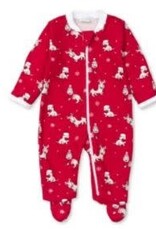 Kissy Kissy PJs Dachshunds Through The Snow Footie w/Zip