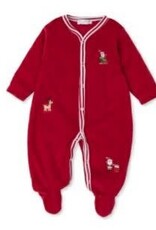 Kissy Kissy Jingle All The Way Velour Footie