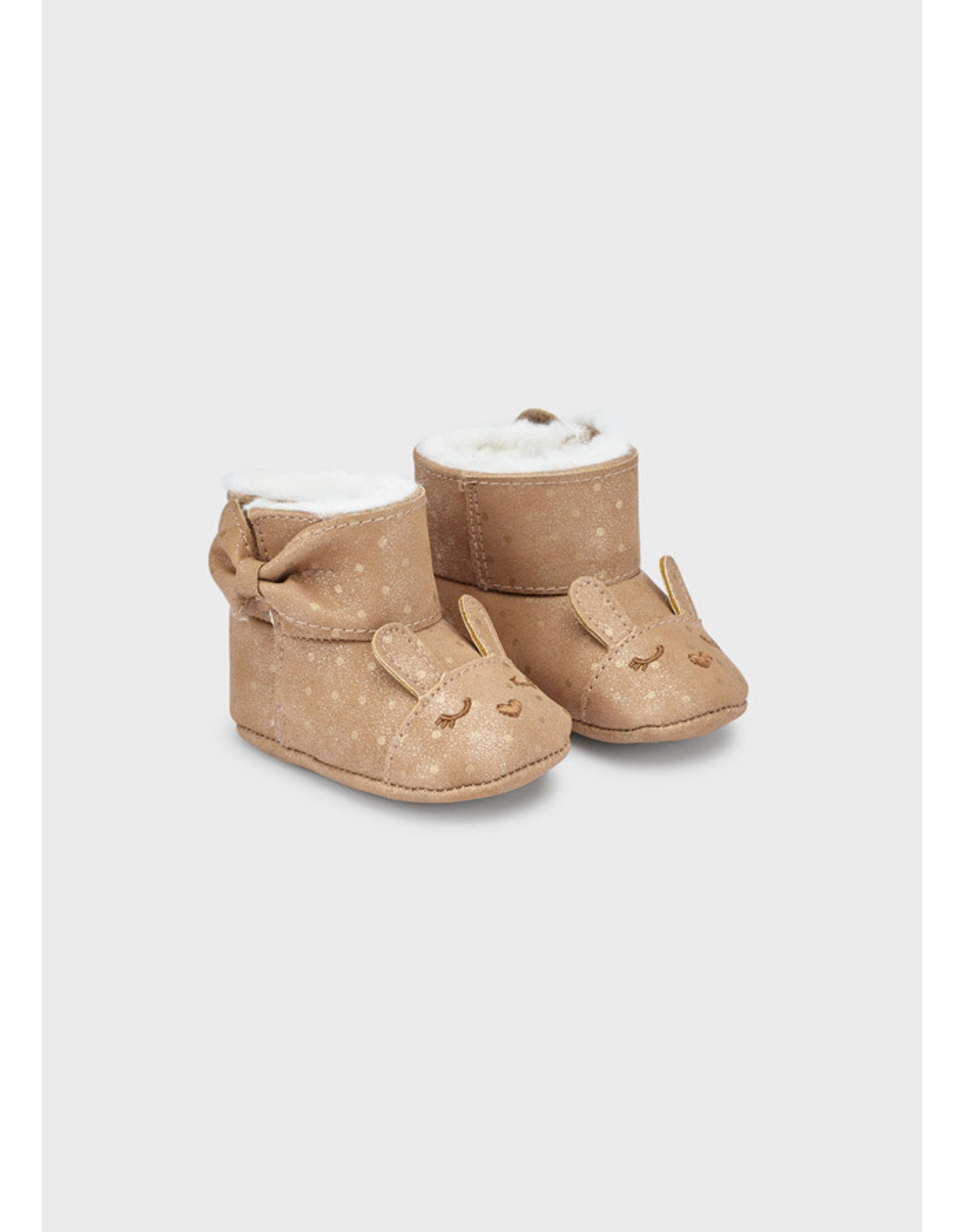 Mayoral Beige Faux Fur Baby Boots